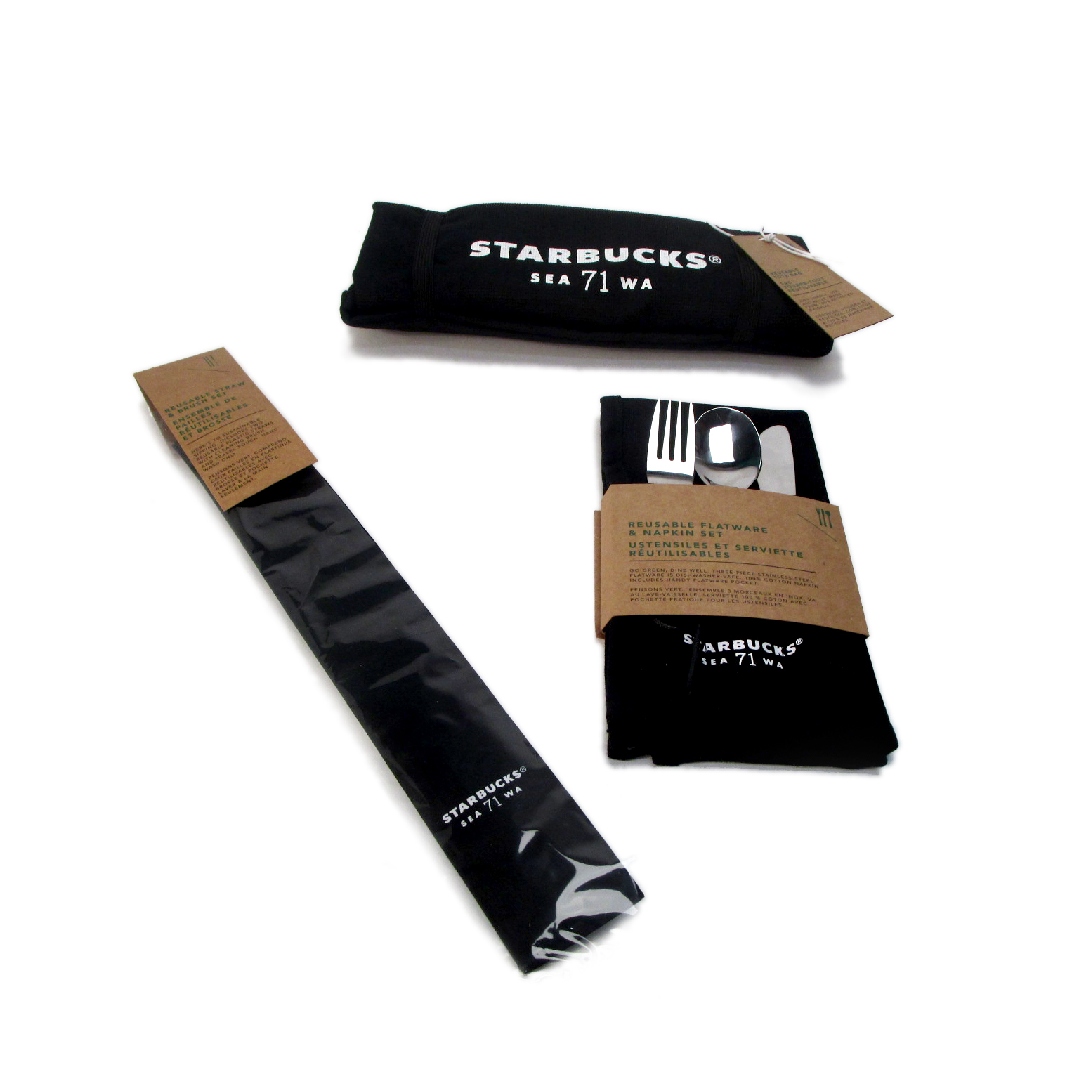 Reusable straw for Strabucks Sustainability collection, Straw Pouch - Polyester